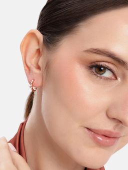 Carlton London - 18K Rose Gold Plated Mini Hoops