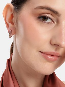 Carlton London - 18K Rose Gold Plated Hoops