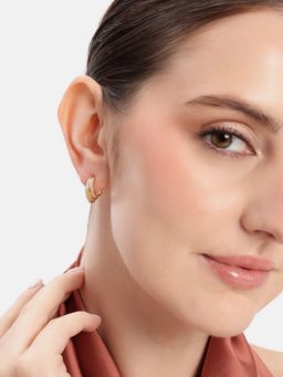 Carlton London - 18K Gold Plated Huggie Hoops