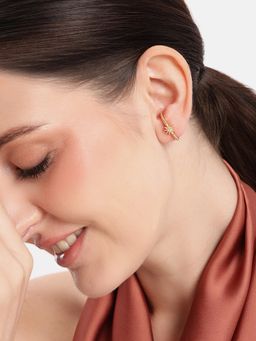 Carlton London - 18K Gold Plated Ear Lobe Cuffs