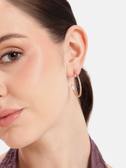 Carlton London - 18K Rose Gold Plated Bold Hoops