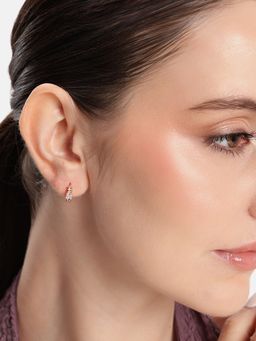 Carlton London - 18K Gold Plated Huggie Hoops