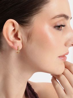 Carlton London - Demi Fine Twisted Hoops Earring