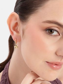 Carlton London - 18K Gold Plated Flower Hoops