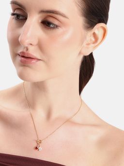 Carlton London - 18K Gold Plated Solitaire Necklace