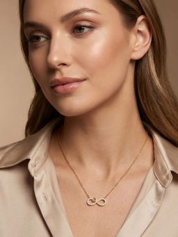 Carlton London - 18K Gold Plated Infinity Neck Necklace