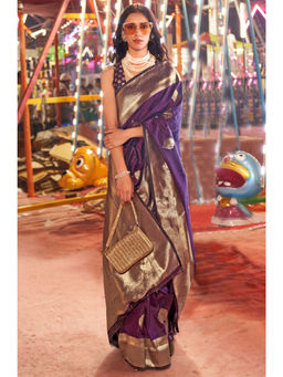 SGF11 - Wine Women Kanjivaram Pure Soft Silk Saree with Unstitched Blouse
