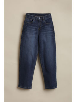 Allen Solly - Boys Navy Blue Solid Jeans