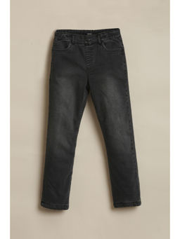 Allen Solly - Boys Black Solid Jeans