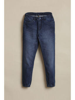 Allen Solly - Boys Navy Blue Solid Jeans