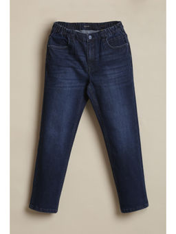 Allen Solly - Boys Navy Blue Solid Jeans
