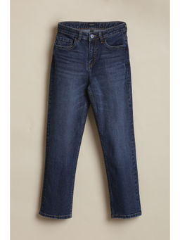 Allen Solly - Boys Navy Blue Solid Jeans