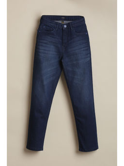 Allen Solly - Boys Navy Blue Solid Jeans