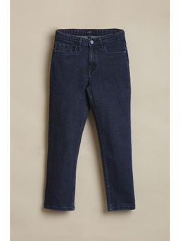 Allen Solly - Boys Navy Blue Solid Jeans