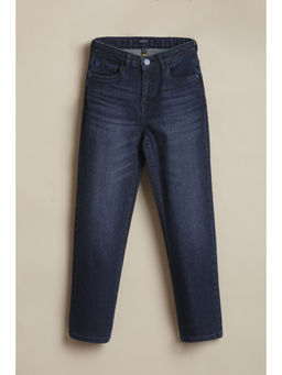 Allen Solly - Boys Navy Blue Solid Jeans
