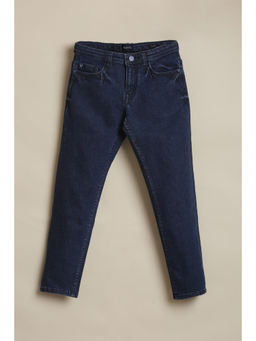 Allen Solly - Boys Navy Blue Solid Jeans