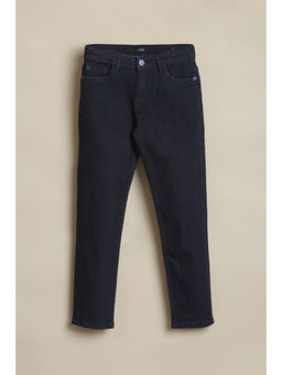 Allen Solly - Boys Navy Blue Solid Jeans