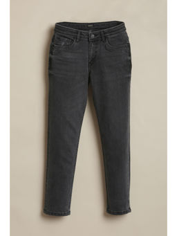 Allen Solly - Boys Grey Solid Jeans