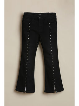 Allen Solly - Girls Black Embellished Jeans