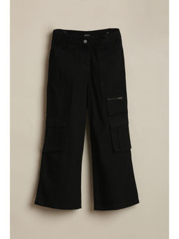 Allen Solly - Girls Black Solid Jeans