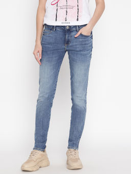 Guess - Women Blue Embellished Jeans