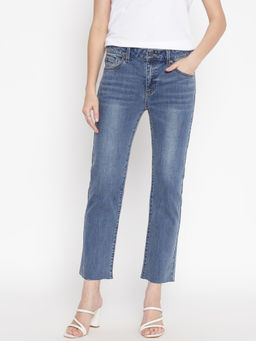 Guess - Women Blue Solid Jeans