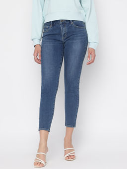 Guess - Women Blue Solid Jeans
