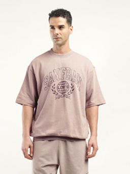 Levi's - Mens Solid Taupe Crew Neck Sweatshirts
