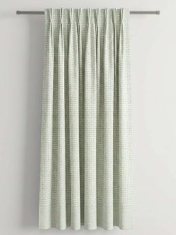 Fabindia - Beige Hand Block Printed Polyester Shower Curtain