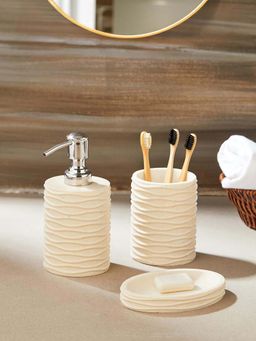 Fabindia - Natural Aarav Marble Mix Bath (Set Of 3)