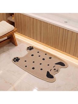 Athom Living - Premium Animal Dog - Shaped Cutouts Kids Bathmat Grey (40 x 60)