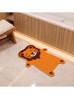 Athom Living - Premium Animal Lion - Shaped Cutouts Kids Bathmat Beige (40 x 60)