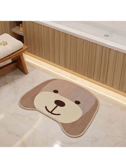 Athom Living - Premium Animal Dog - Shaped Cutouts Kids Bathmat Grey (40 x 60)