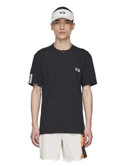adidas - Y-3 ZIP TEE Men Black Tennis T-shirt