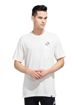 adidas - M L SLIDE PKT T Men White Training T-shirt