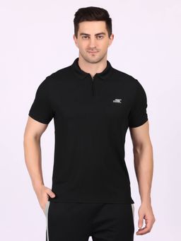 SKECHERS - Performance Basic Bonded Black Polo T-Shirt