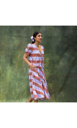 Doodlage - Fern Striped Top and Skirt (Set of 2)