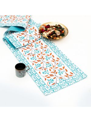 Buy The Hive Bold Block Print Multicolor Cotton Dining Table Runner for ...