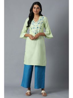 Aurelia - Aure Collection By Aurelia Green Kurta and Blue Palazzo (Set of 2)