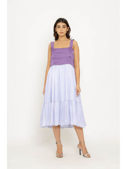 NEORA BY NEHAL CHOPRA - Purple & Blue Midi Dress