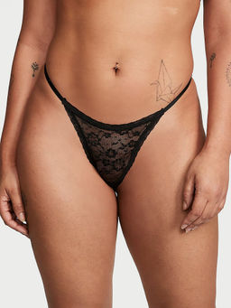 Victoria's Secret - The Lacie Lace String Thong Panty Black