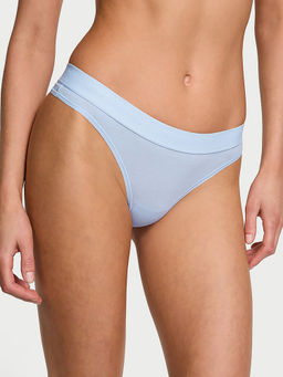 Victoria's Secret - Cotton Logo Cotton Thong Panty Blue