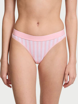 Victoria's Secret - Cotton Logo Cotton Thong Panty Pink