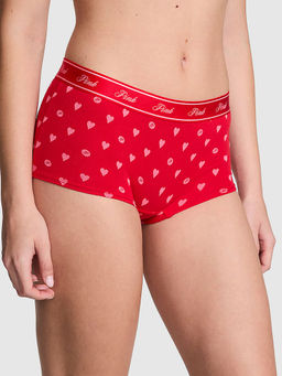 Victoria's Secret - PINK Logo Cotton Shine Boyshort Panty Red