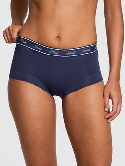 Victoria's Secret - PINK Logo Cotton Boyshort Panty Blue