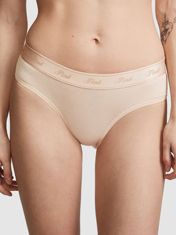 Victoria's Secret - PINK Logo Cotton Hip Hugger Panty Beige