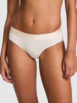 Victoria's Secret - PINK Logo Cotton Hip Hugger Panty Beige