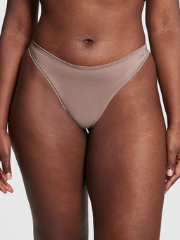 Victoria's Secret - PINK Cotton High-Leg Thong Panty Brown