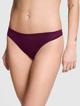 Victoria's Secret - PINK Cotton High-Leg Thong Panty Purple