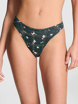 Victoria's Secret - PINK Cotton High-Leg Thong Panty Green